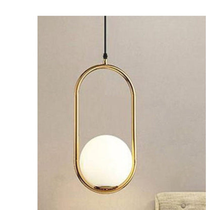 JS-GL-0151-1 - ANTIQUE BRASS METAL Glass Ball Wall Light