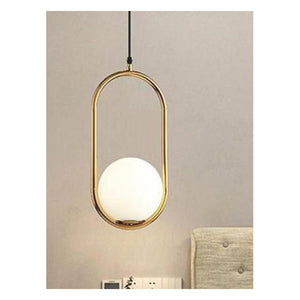 JS-GL-0151-1 - ANTIQUE BRASS METAL Glass Ball Wall Light