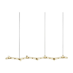 JS-GL-01622-ZM - Gold Metal & Acrylic Led Chandelier