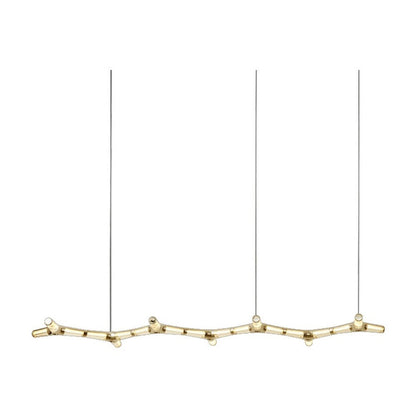 JS-GL-01622-ZM - Gold Metal & Acrylic Led Chandelier