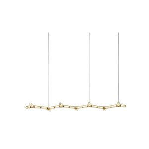 JS-GL-01622-ZM - Gold Metal & Acrylic Led Chandelier