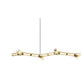 JS-GL-01622-ZM - Gold Metal & Acrylic Led Chandelier
