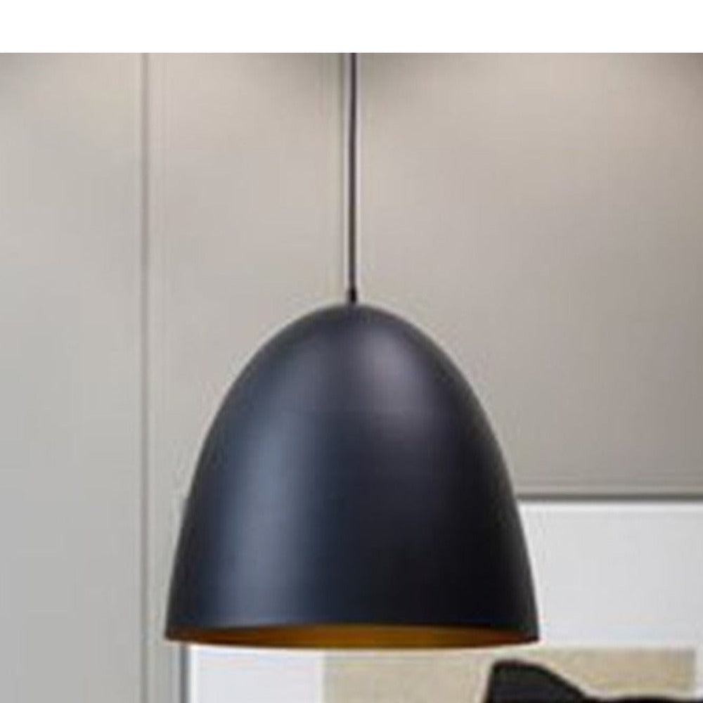 JS-GL-024-1BK - BLACK & GOLD Metal Hanging Light