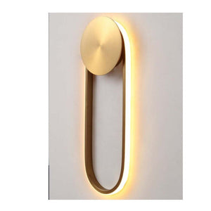 JS-GL-026-UW - ANTIQUE BRASS METAL & ACRYLIC Led Wall Light