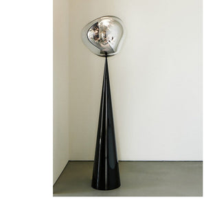 JS-GL-029-1F - Gun Black Metal & Acrylic Modern Floor Lamp