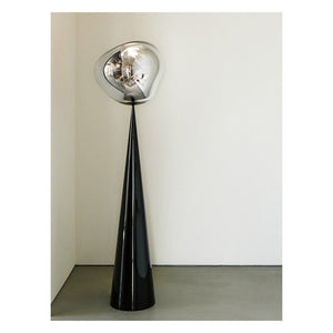 JS-GL-029-1F - Gun Black Metal & Acrylic Modern Floor Lamp