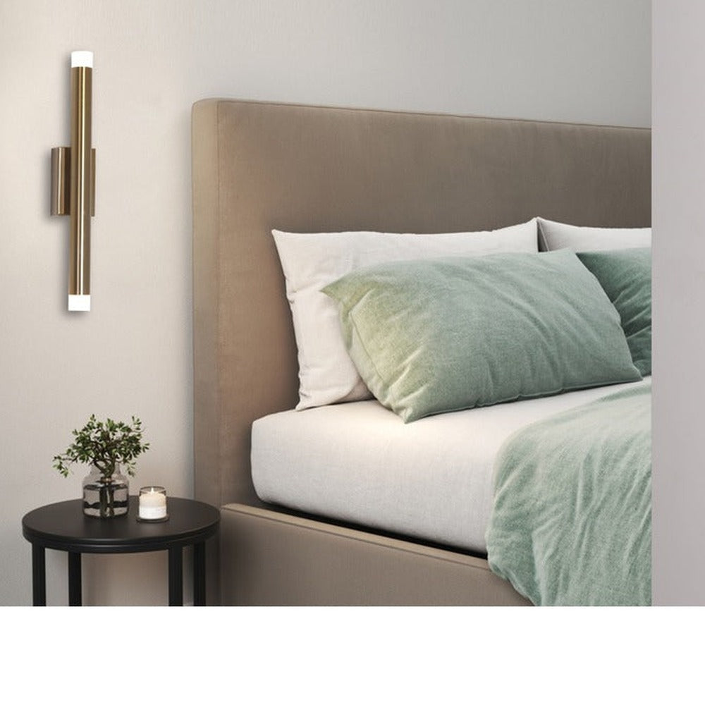 JS-GL-05290-2 - Antique Brass Metal & Acrylic Modern Wall Light