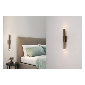 JS-GL-05290-2 - Antique Brass Metal & Acrylic Modern Wall Light