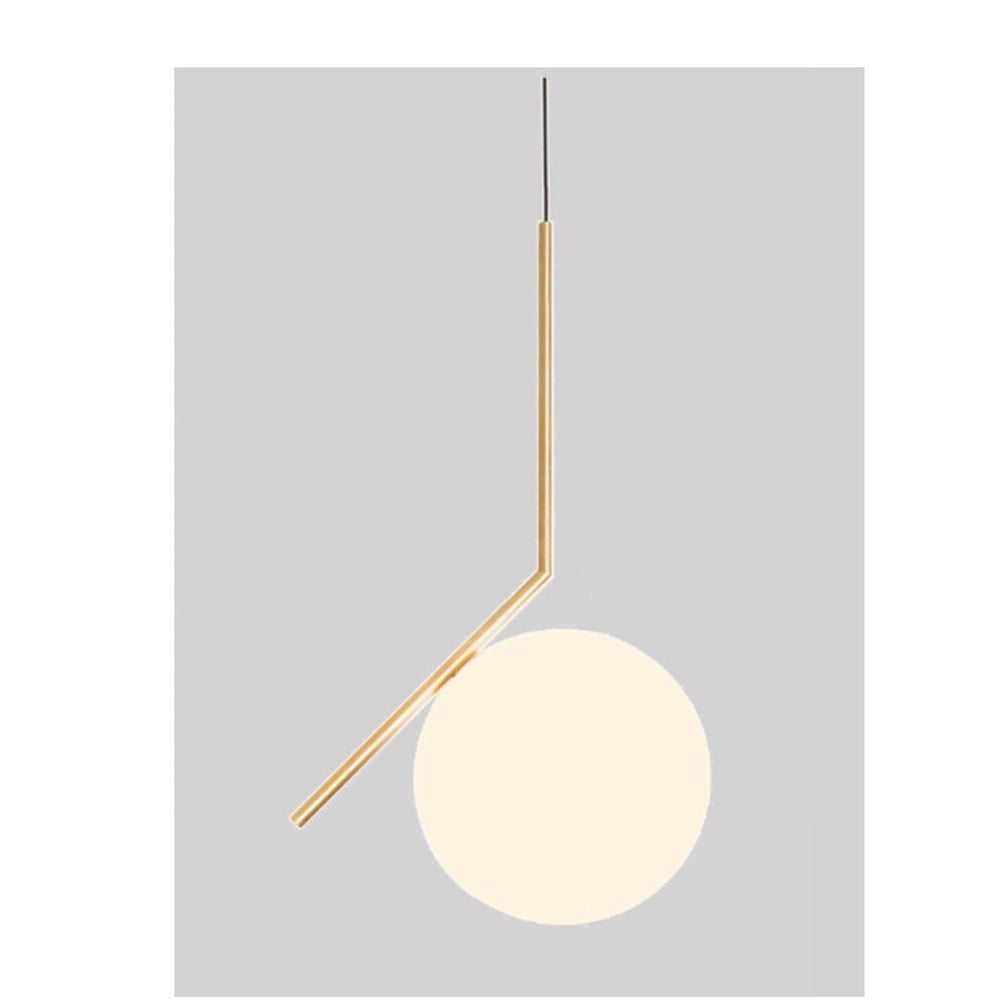 JS-GL-054-1 - ANTIQUE BRASS METAL Glass Ball Wall Light