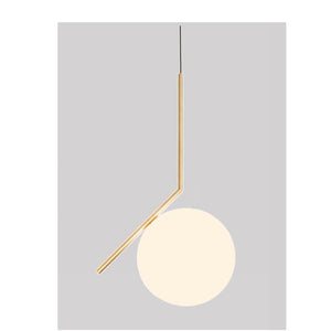 JS-GL-054-1 - ANTIQUE BRASS METAL Glass Ball Wall Light