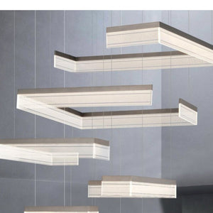 JS-GL-05790P-6 - Pearl Coﬀee Metal & Acrylic Led Chandelier