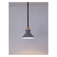JS-GL-06016-1 - Antique Brass & Grey & White Metal & Wood & Black Leather Modern Hanging Light