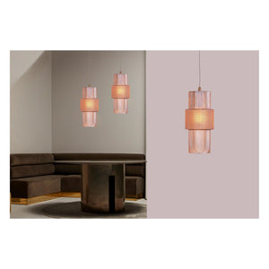 JS-GL-063-1AMB - Antique Brass Metal Glass Hanging Light