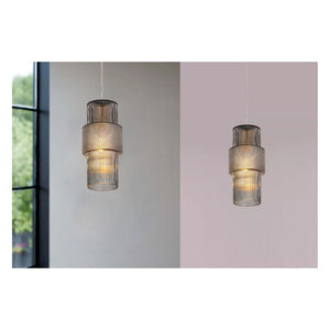 JS-GL-063-1GR - Antique Brass Metal Glass Hanging Light
