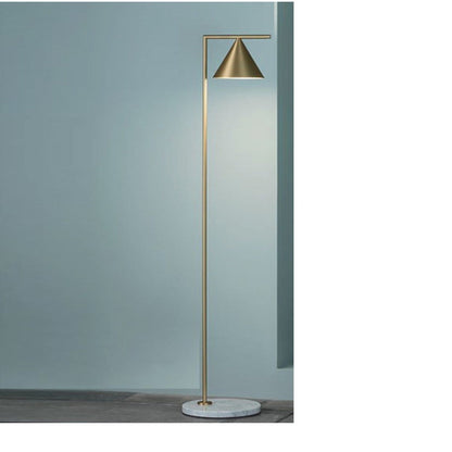 JS-GL-063-F - ANTIQUE BRASS METAL Marble Hanging Light