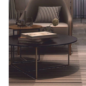 JS-GL-066-1300 - MATT BLACK METAL & AMBER GLASS Modern Floor Lamp