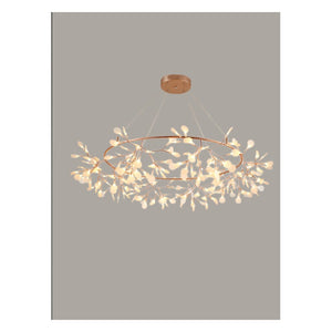 JS-GL-081-108 - Matt Copper Metal & Acrylic Modern Chandelier