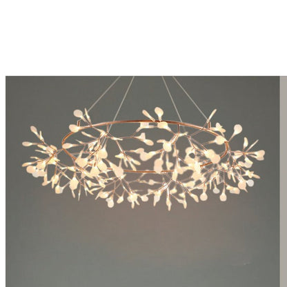 JS-GL-081-162 - Matt Copper Metal & Acrylic Modern Chandelier