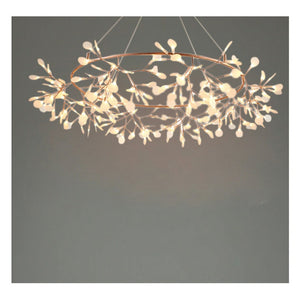 JS-GL-081-162 - Matt Copper Metal & Acrylic Modern Chandelier