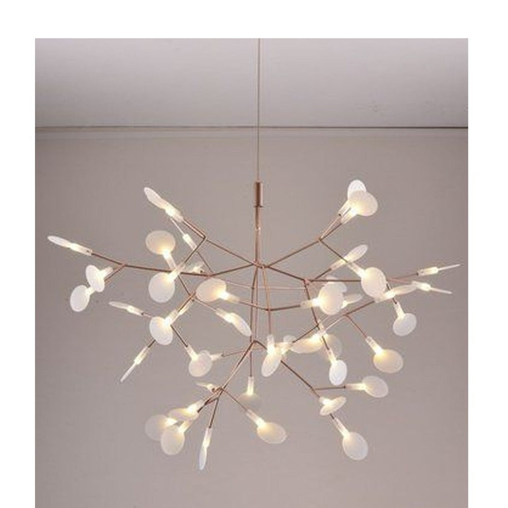 JS-GL-081-45 - MATT COPPER METAL & ACRYLIC Modern Chandelier