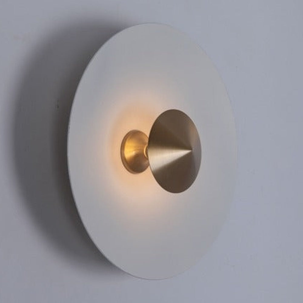 JS-GL-0811-W - Antique Brass & White Metal & Acrylic Modern Wall Light