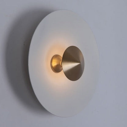 JS-GL-0811-W - Antique Brass & White Metal & Acrylic Modern Wall Light