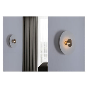 JS-GL-0811-W - Antique Brass & White Metal & Acrylic Modern Wall Light