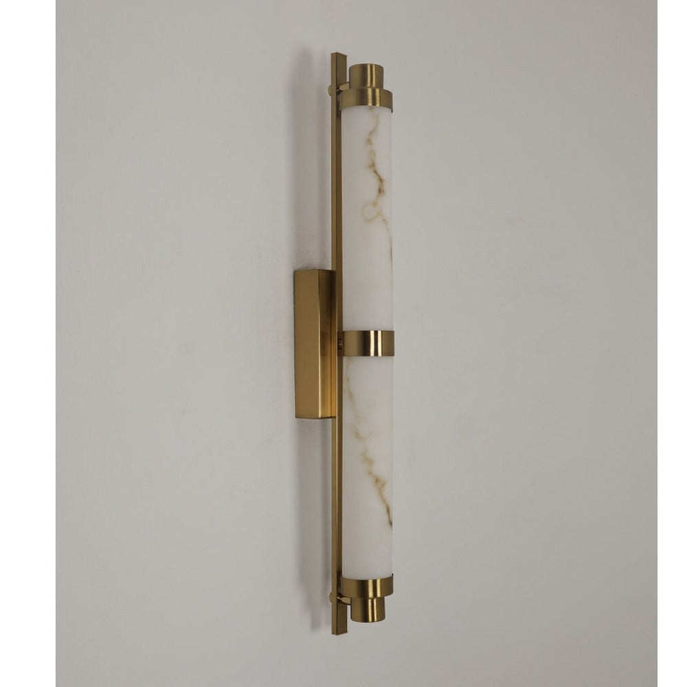 JS-GL-090-2 - Antique Brass Metal & Resin Modern Wall Light