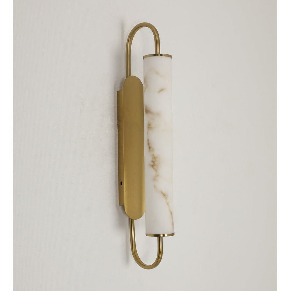JS-GL-091-W - Antique Brass Metal & Resin Modern Wall Light