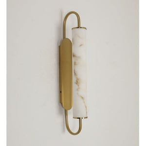 JS-GL-091-W - Antique Brass Metal & Resin Modern Wall Light