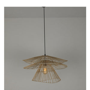 JS-GL-10125-1 - Black Metal Cane Hanging Light