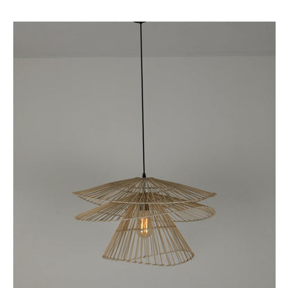 JS-GL-10125-1 - Black Metal Cane Hanging Light