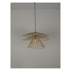JS-GL-10125-1 - Black Metal Cane Hanging Light