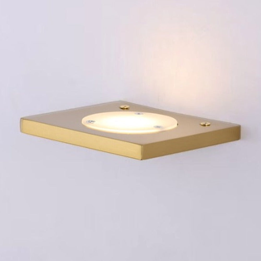 JS-GL-10201-1W - Antique Brass Metal & Acrylic Modern Wall Light