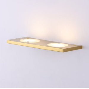 JS-GL-10201-2W - Antique Brass Metal & Acrylic Modern Wall Light