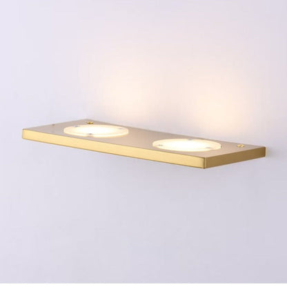 JS-GL-10201-2W - Antique Brass Metal & Acrylic Modern Wall Light