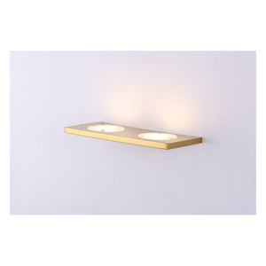 JS-GL-10201-2W - Antique Brass Metal & Acrylic Modern Wall Light