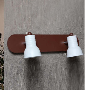 JS-GL-1022-2BR - Brown & White Metal Modern Wall Light