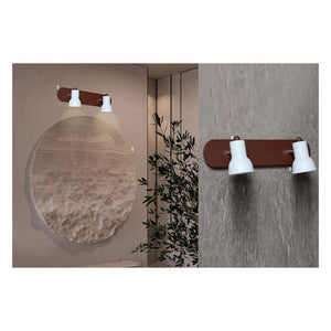 JS-GL-1022-2BR - Brown & White Metal Modern Wall Light