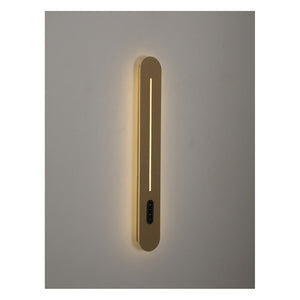 JS-GL-103-600 - French Gold Metal & Onxy Marble Wall Light