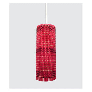 JS-GL-103-SQ-RED - Jute Fiber Hanging Light