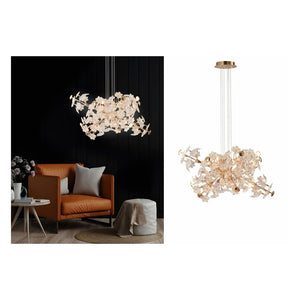 JS-GL-1047-780 - French Gold Metal & Crystals Crystal Chandelier