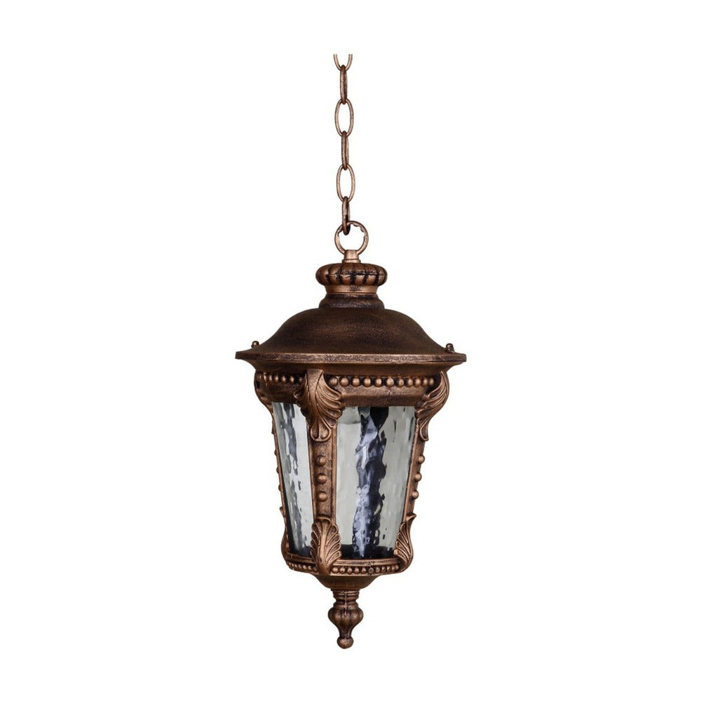 JS-GL-104C-M - Rustic Gold Glass Metal Hanging Light