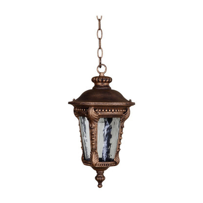 JS-GL-104C-M - Rustic Gold Glass Metal Hanging Light