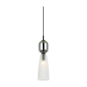 JS-GL-1057-H - Black Metal Glass Hanging Light