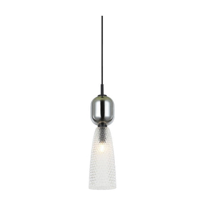 JS-GL-1057-H - Black Metal Glass Hanging Light