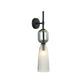 JS-GL-1057-W - Black Metal & Glass Modern Wall Light