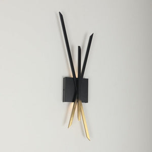 JS-GL-10586-1W - Antique Brass & Black Metal & Acrylic Modern Wall Light