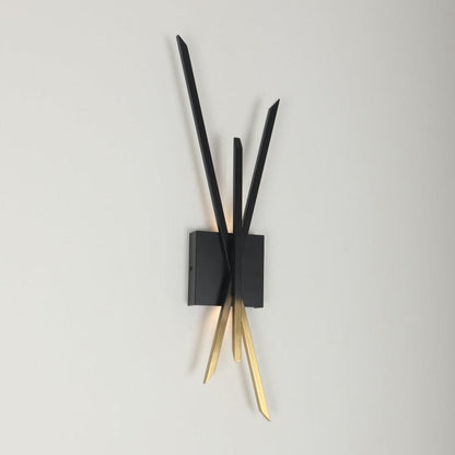 JS-GL-10586-1W - Antique Brass & Black Metal & Acrylic Modern Wall Light