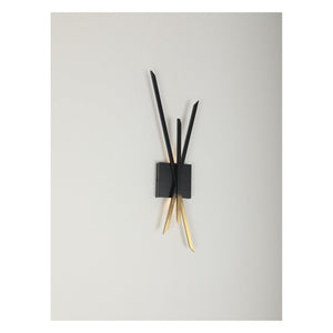 JS-GL-10586-1W - Antique Brass & Black Metal & Acrylic Modern Wall Light